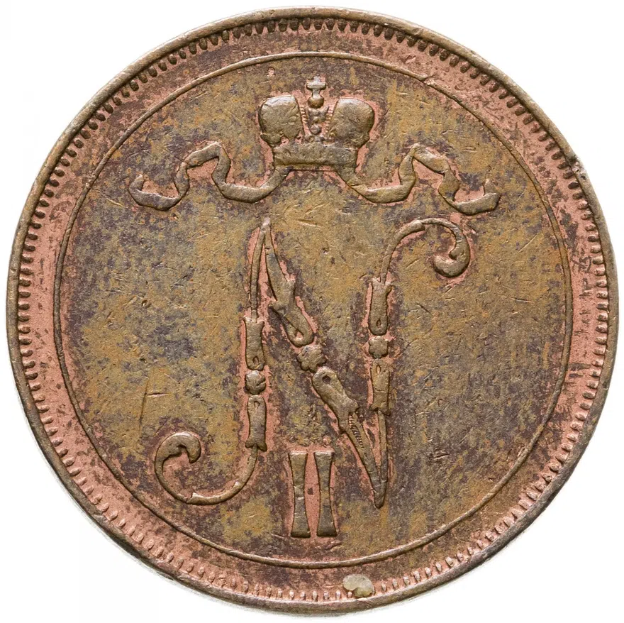 10 пенни (pennia) 1908, реверс