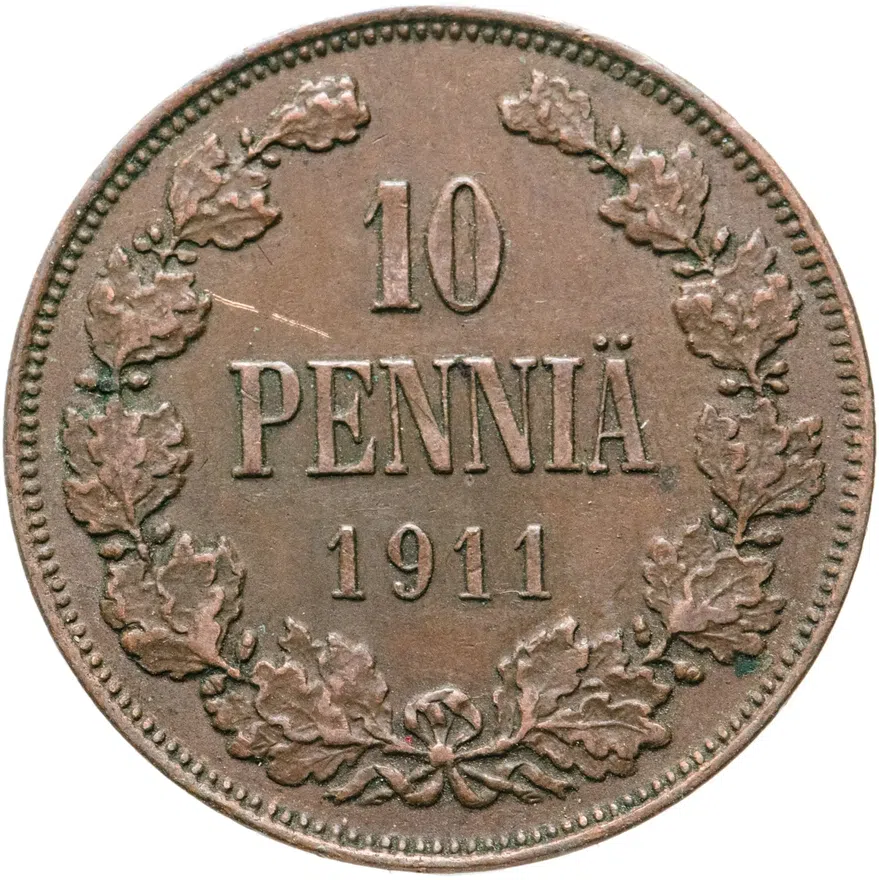 10 пенни (pennia) 1911