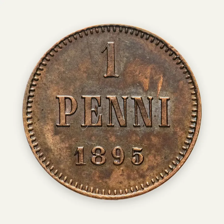 1 пенни 1895 года для Финляндии, реверс