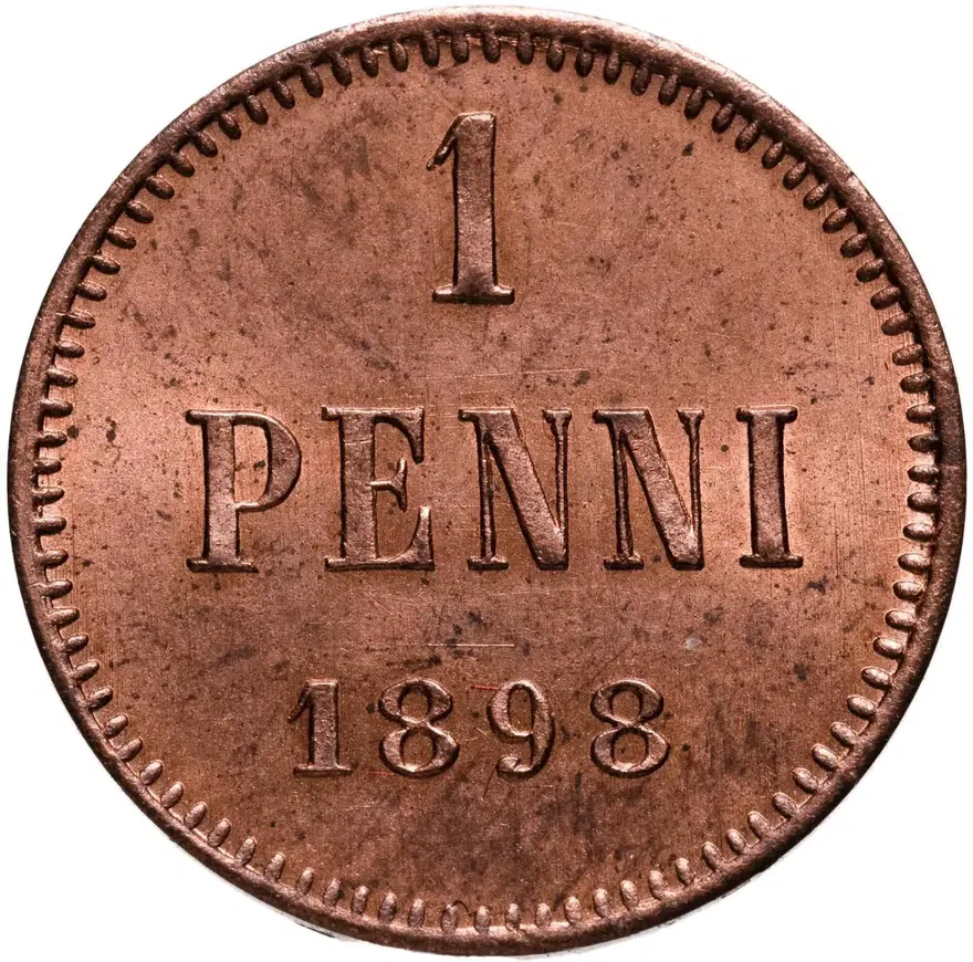 1 пенни 1898, монета для Финляндии