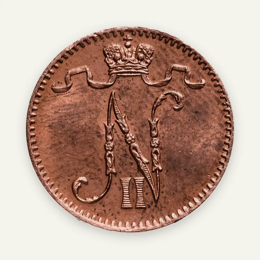 1 пенни 1898, монета для Финляндии, реверс