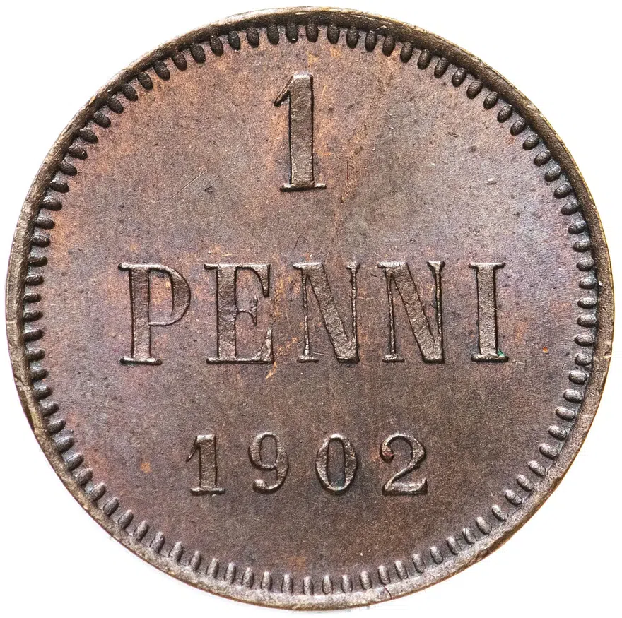 1 пенни 1902 года для Финляндии