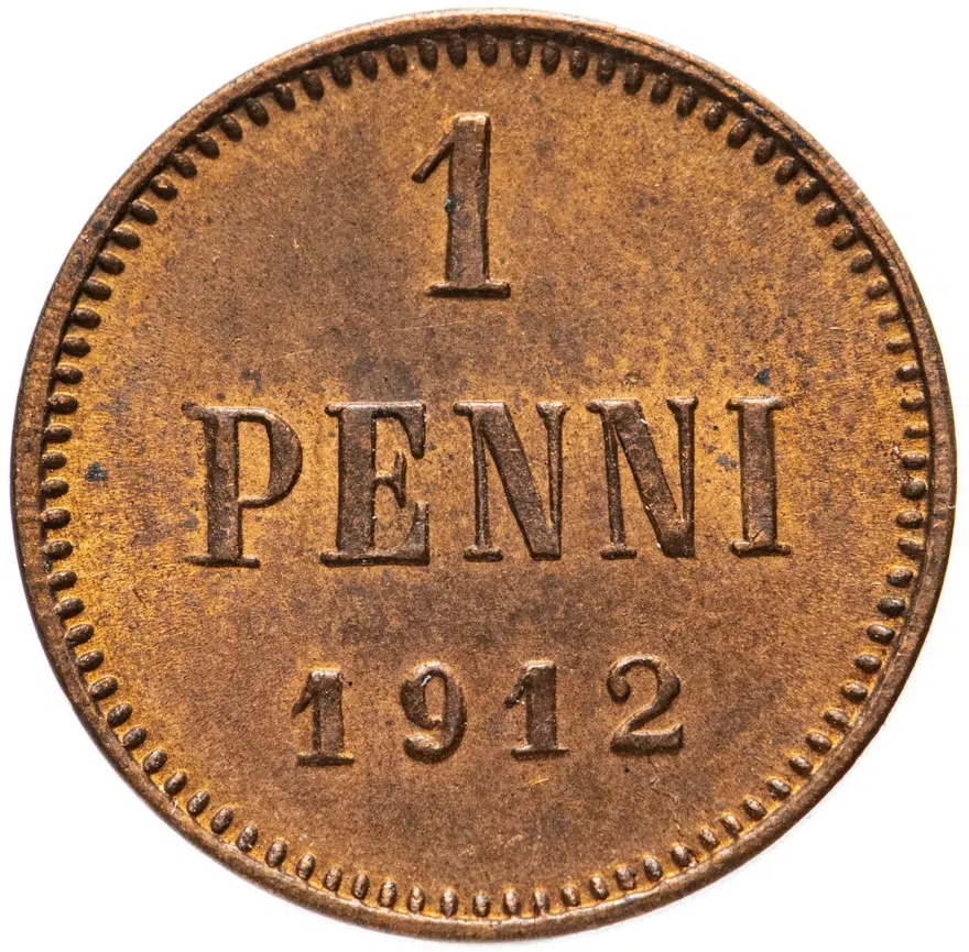 1 пенни (penni) 1912, реверс
