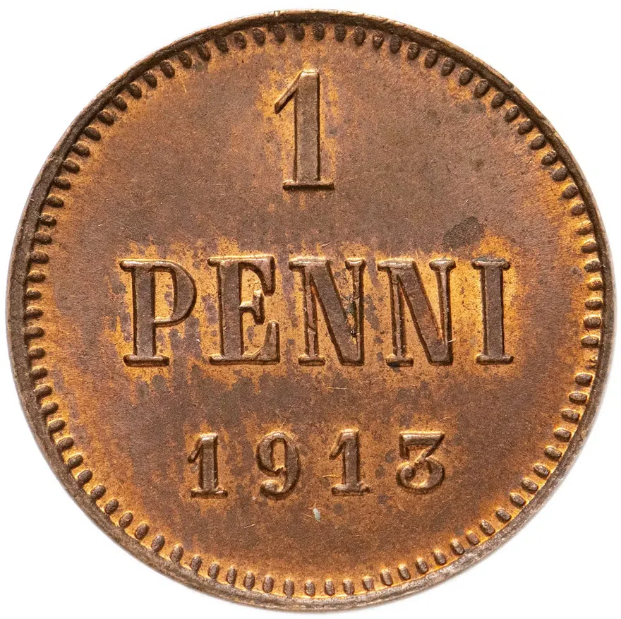 1 пенни (penni) 1913, реверс