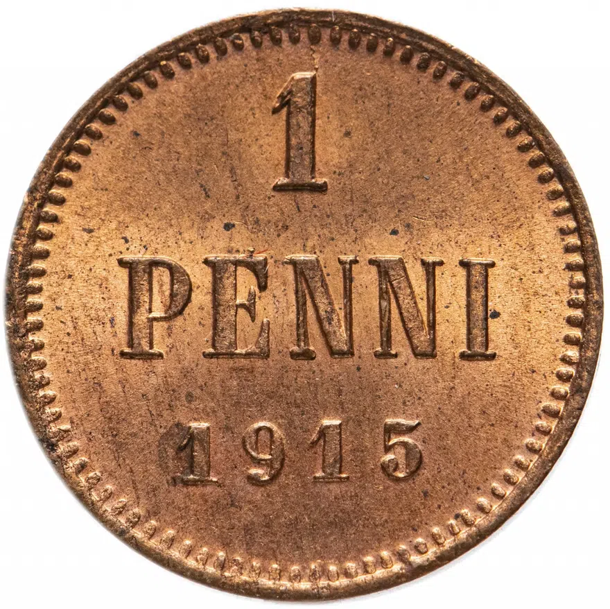1 пенни (penni) 1915, аверс