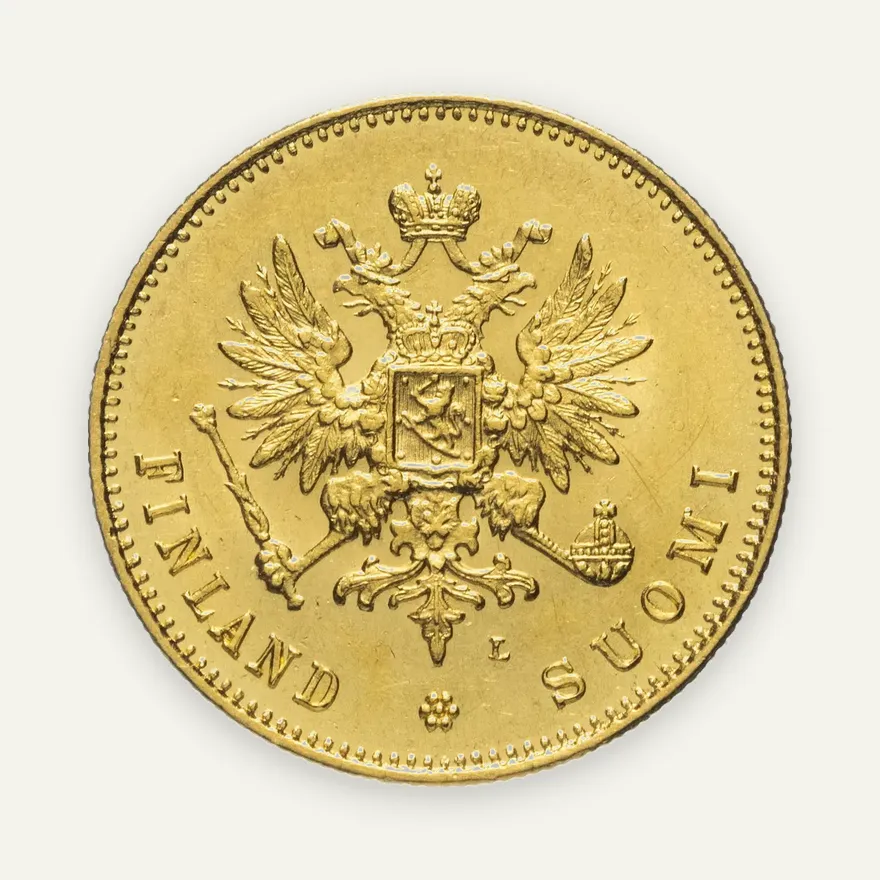 20 марок 1891 "L", для Финляндии, реверс