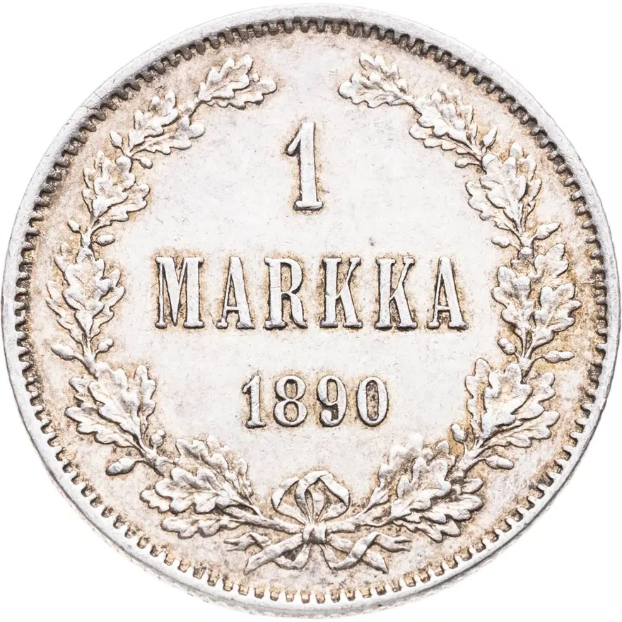 1 марка 1890 L, монета для Финляндии