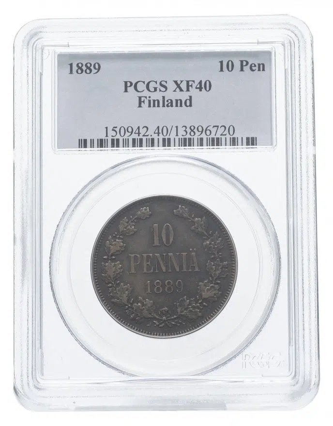 10 пенни (pennia) 1889, аверс