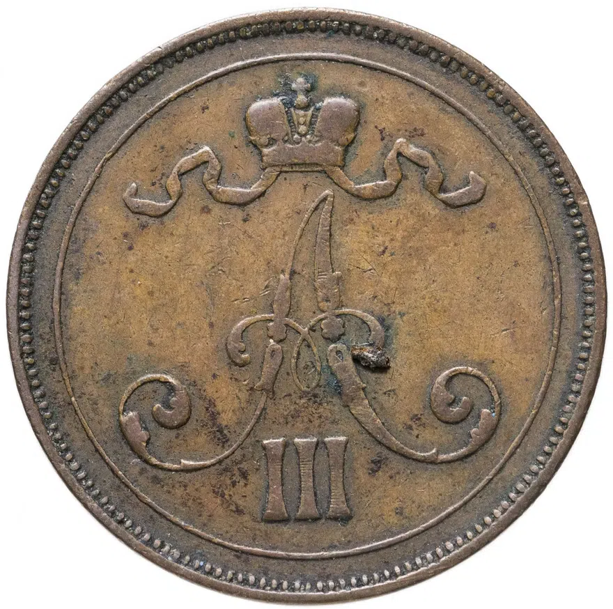 10 пенни (pennia) 1890, реверс