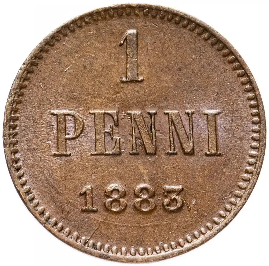 1 пенни 1883, аверс