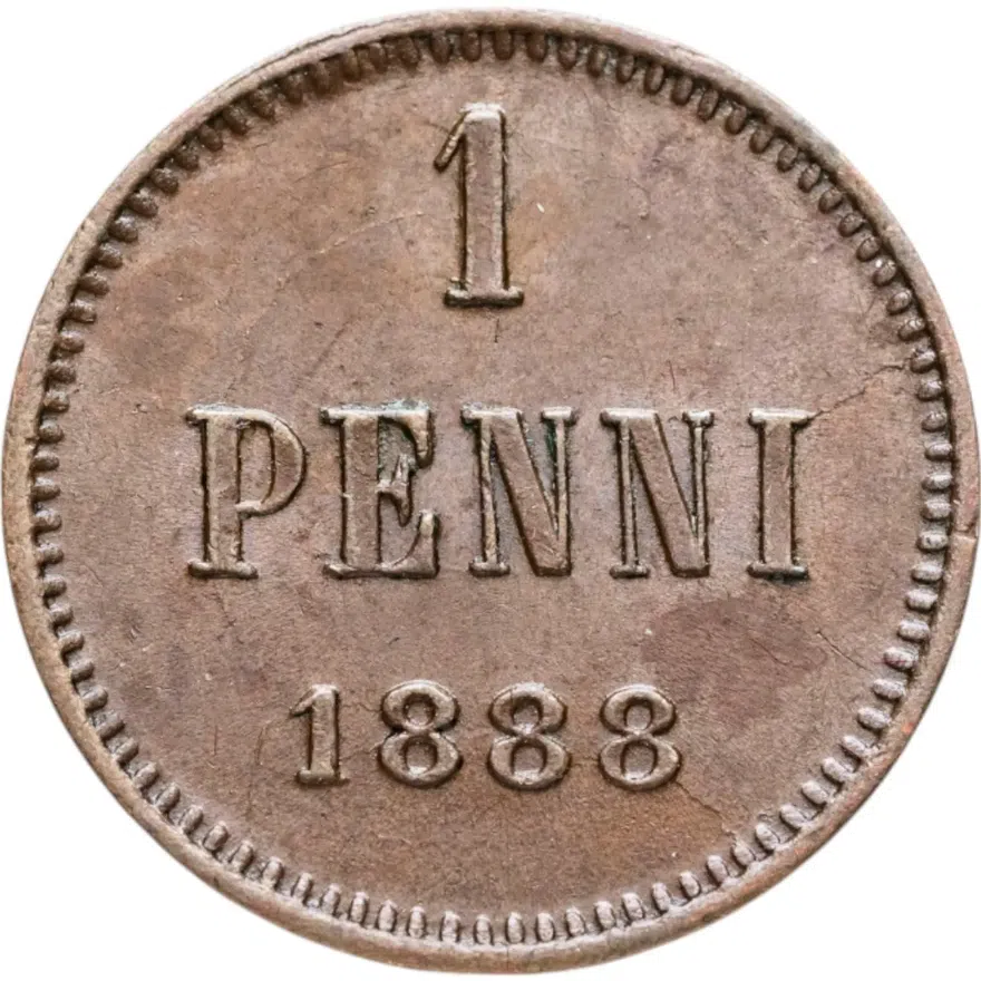 Финляндия 1 пенни (penny) 1888