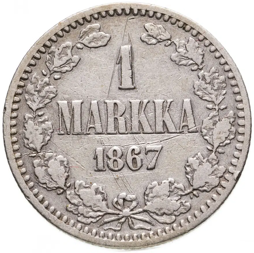 1 марка 1867 S, аверс