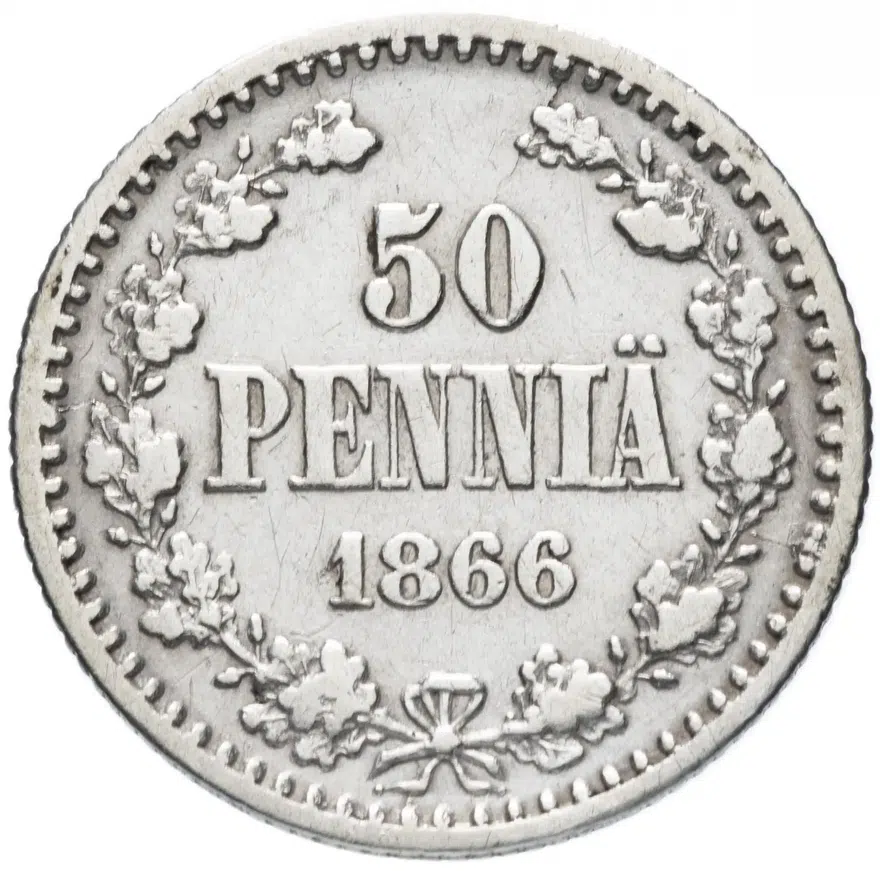 50 пенни 1866 S, аверс