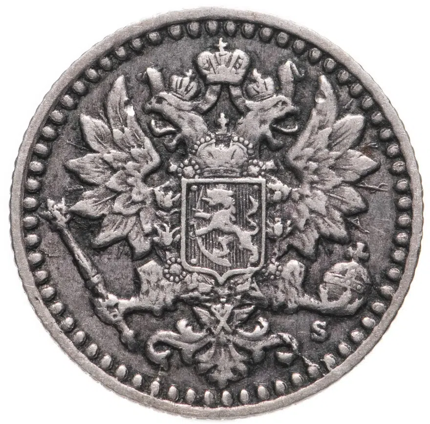 25 пенни (pennia) 1869 S, реверс