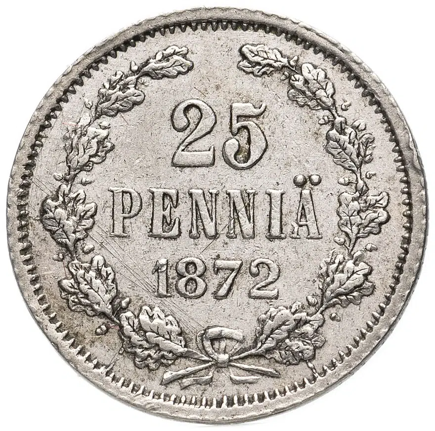 25 пенни 1872 года S