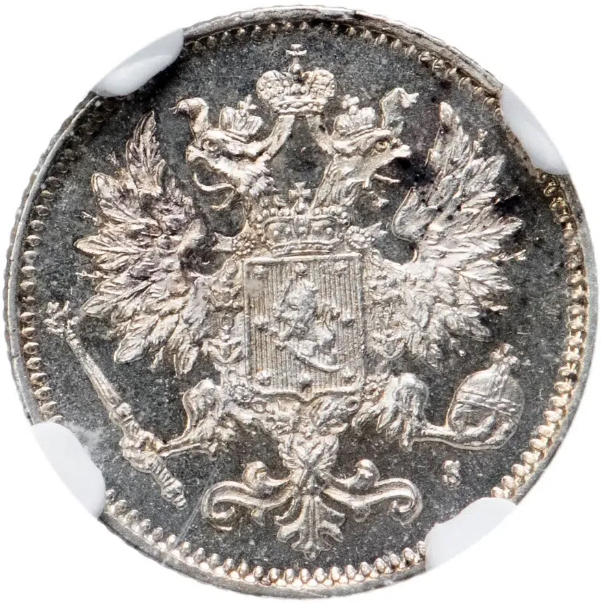 25 пенни 1875 года S, реверс